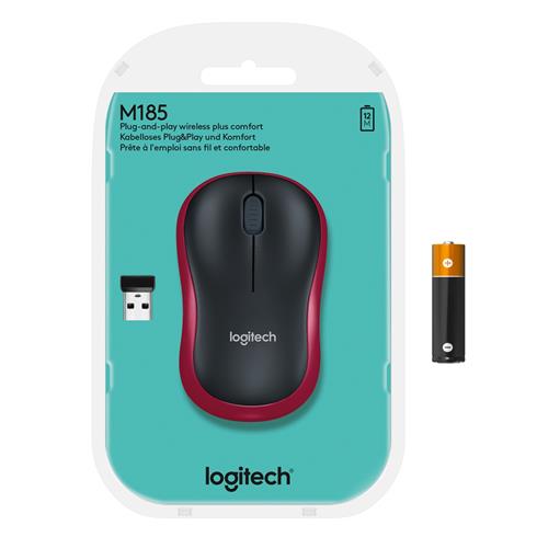 Logıtech M185 Kablosuz Usb Mouse Kırmızı 910-002237