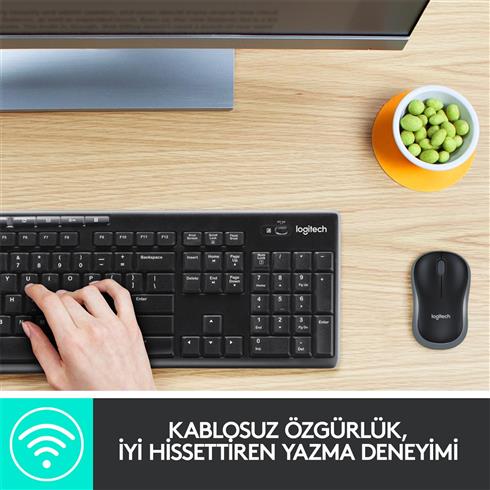 Logıtech MK270 Q TR Kablosuz Klavye Mouse Set Siyah 920-004525