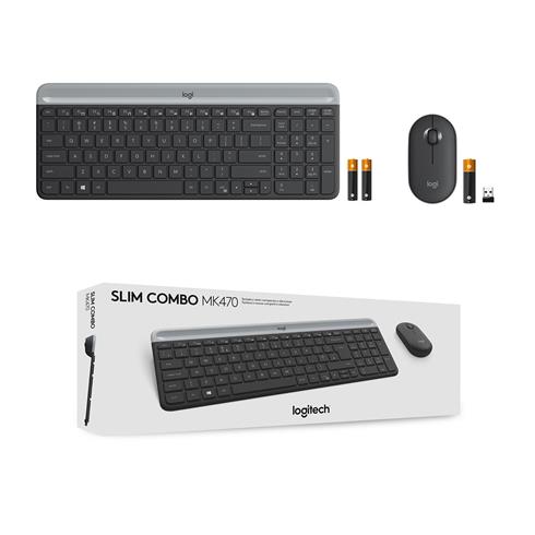 Logıtech MK470 Q TR İnce Kablosuz Klavye Mouse Set Siyah 920-009435