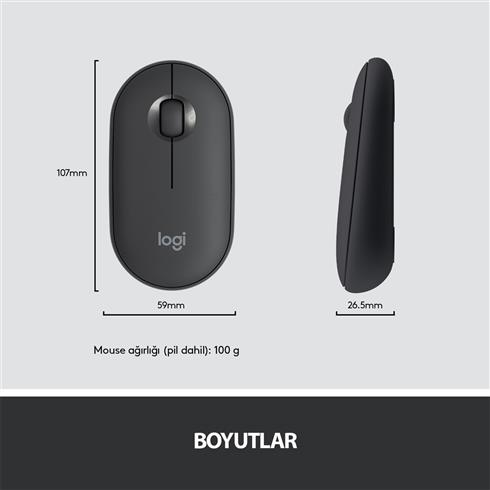 Logıtech MK470 Q TR İnce Kablosuz Klavye Mouse Set Siyah 920-009435