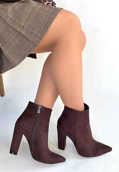 Loora Açık Kahve Süet Topuklu Bot