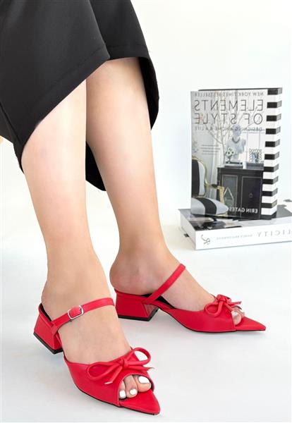 Lotta Kırmızı Cilt Topuklu Ayakkabı
