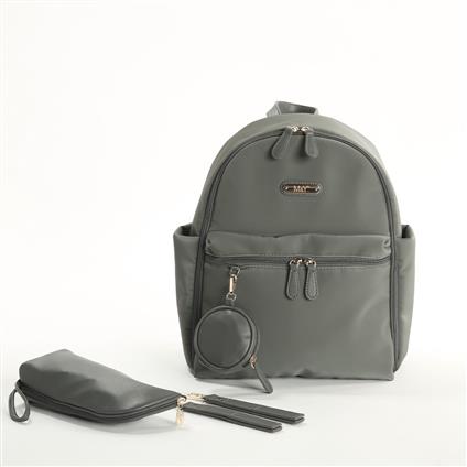 M&Y Diamond Anne Bebek Bakım Sırt Çantası 7345 Gri