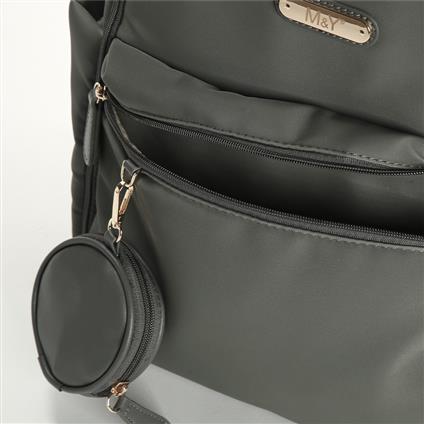 M&Y Diamond Anne Bebek Bakım Sırt Çantası 7345 Gri