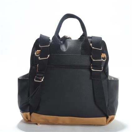 M&Y Holifera Deri Anne Bebek Bakım Sırt Çantası 7260 Siyah