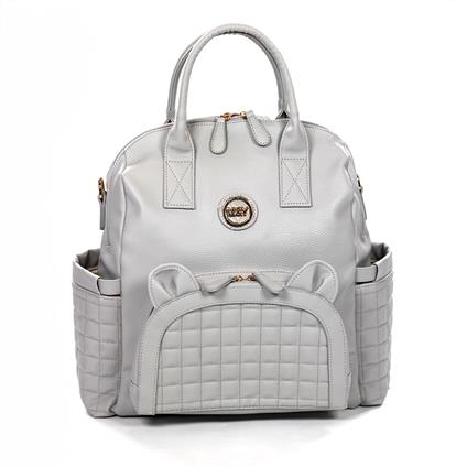 M&Y Kitty Deri Anne Bebek Bakım Sırt Çantası 7271 Gri