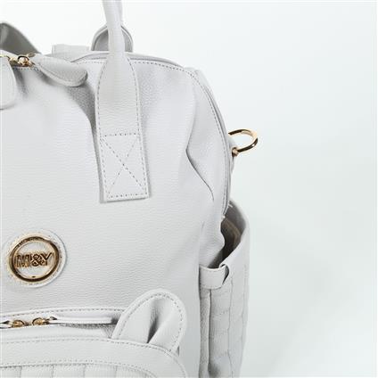 M&Y Kitty Deri Anne Bebek Bakım Sırt Çantası 7271 Gri