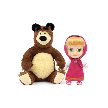 Mha21000 Maşa Ve Koca Ayı 20 Cm Koca Ayı Ve 12 Cm Maşa