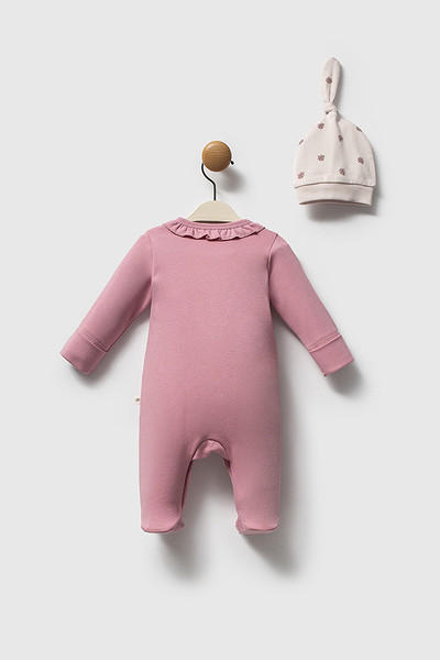 Moi Noi Flowers Şapkalı Tulum Mnb1262 Mürdüm