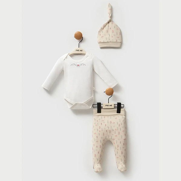 Moi Noi Kokina Şapka Body Pantolon Mnb5334 Bej