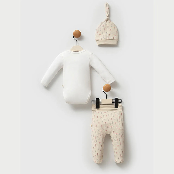 Moi Noi Kokina Şapka Body Pantolon Mnb5334 Bej