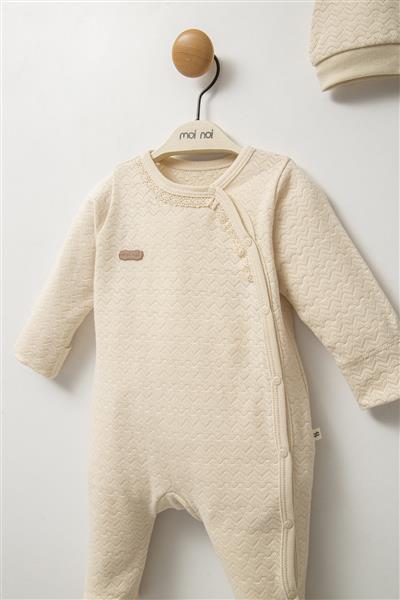 Moi Noi Şapkalı Tulum Mnb1248 Bej