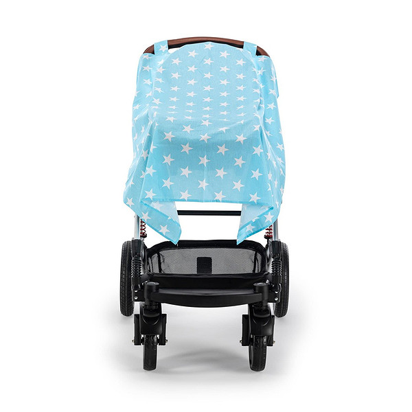 Moje Poplin Puset Bebek Arabası Örtüsü Mavi Yıldız