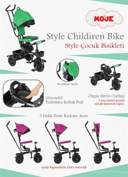 Moje Style 3 Tekerlekli Çocuk Bisikleti Gri