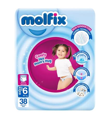 Molfix Külot Bez Fırsat Paketi 6 Beden 15+ Kg 38 Adet