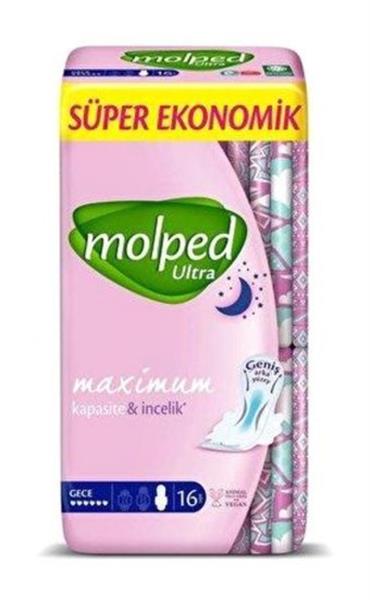 Molped Ultra Hijyen Anatomik Gece Ped Süper Eko 16 Adet