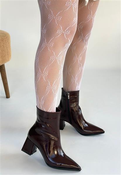 Mosy Bordo Rugan Topuklu Bot