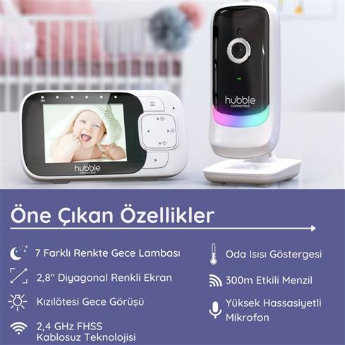 Hubble Nursery View Glow 2.8 Dijital Bebek Kamerası Hbl10