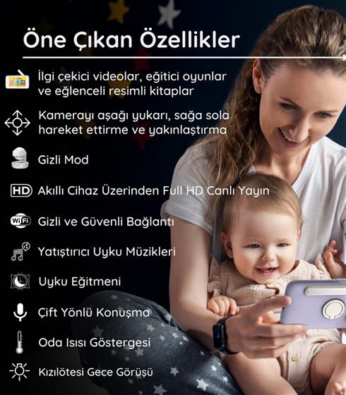 Hubble Nursery Pal Deluxe 5 Dijital Bebek Kamerası Hbl13