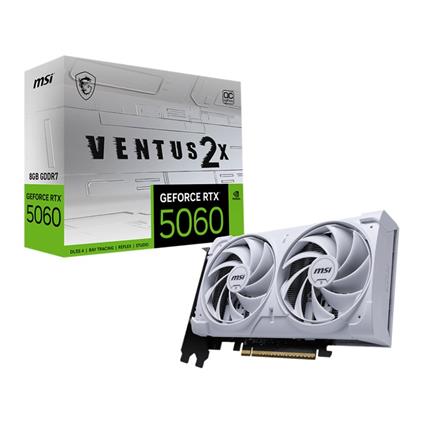 Msı Geforce Rtx5060 8G Ventus 2X OC Whıte 8GB Gddr7 128Bıt 1Xhdmı 3Xdp Ekran Kartı