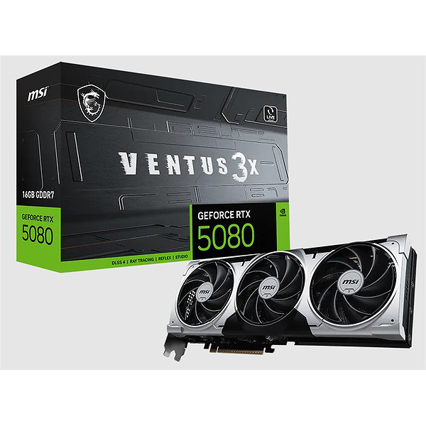 Msı Geforce Rtx5080 16G Ventus 3X OC Plus 16GB Gdrr7 256Bıt 1Xhdmı 3Xdp Ekran Kartı