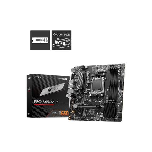 Msı Pro B650M-P Ddr5 6000Mhz(OC) 1Xvga 1Xhdmı 1Xdp 2XM.2 Usb 3.2 Matx AM5 (Amd AM5 9000/8000/7000 Serileri İle Uyumlu)