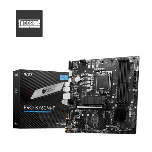 Msı Pro B760M-P Ddr5 6800Mhz 1Xvga 1Xhdmı 1Xdp 2XM.2 Usb 3.2 Matx 1700P (12. / 13. VE 14. Nesil İşlemci Uyumlu)