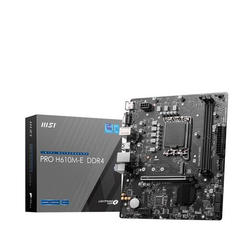 Msı Pro H610M-E Ddr4 3200Mhz 1Xvga 1Xhdmı 1XM.2 Usb 3.2 Matx 1700P (12. / 13. VE 14. Nesil İşlemci Uyumlu)