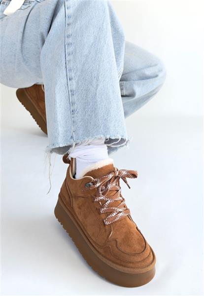 Muden Taba Süet Bağcıklı Bot