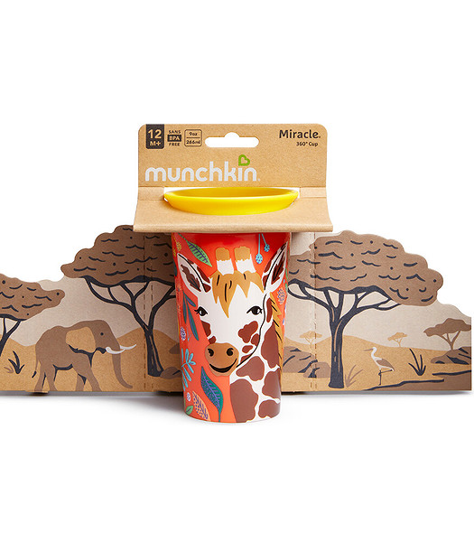 Munchkin Mucize 360° Wildlove Alıştırma Bardağı 12 Ay+ 266 Ml Zürafa