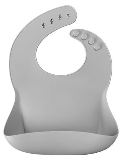 Oioi Basics Silikon Mama Önlüğü Powder Grey