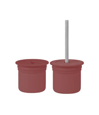 Oioi Ham+Hüp Pipetli Silikon Bardak Seti Velvet Rose / Powder Grey