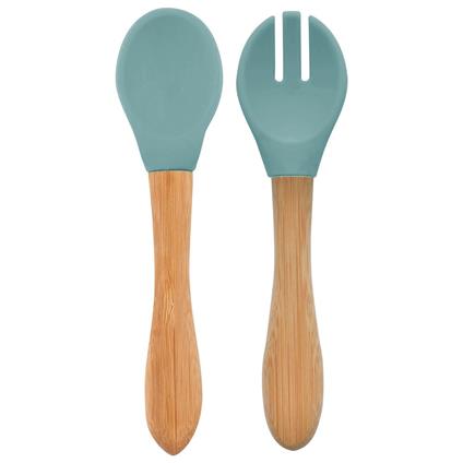 Oioi Mama Kaşığı Ve Çatal Seti Aqua Green