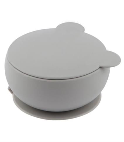 Oioi Silikon Kapaklı Kase Powder Grey