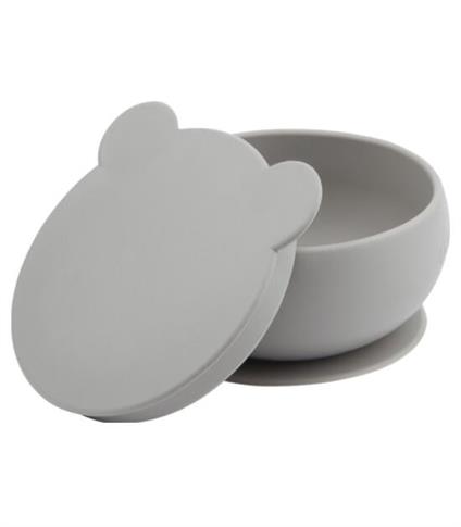 Oioi Silikon Kapaklı Kase Powder Grey