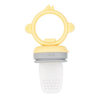 Oioi Silikon Püre Meyve Sebze Emziği Mellow Yellow / Powder Grey