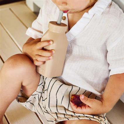 Oioi Şişe + Pipet 200 Ml Bubble Beige / Powder Grey