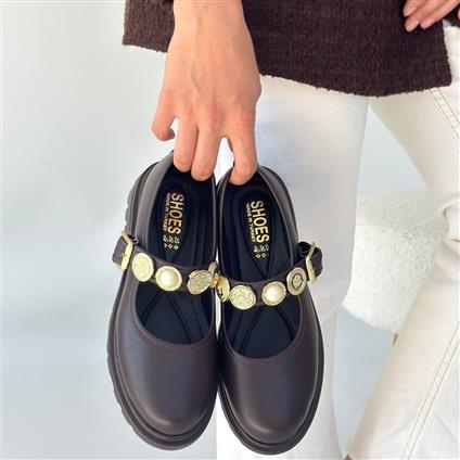 Okira Kahverengi Cilt Oxford Ayakkabı