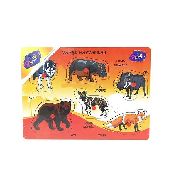 Ony-135-136-137 Ahşap Tutmalı Vahşi Hayvanlar