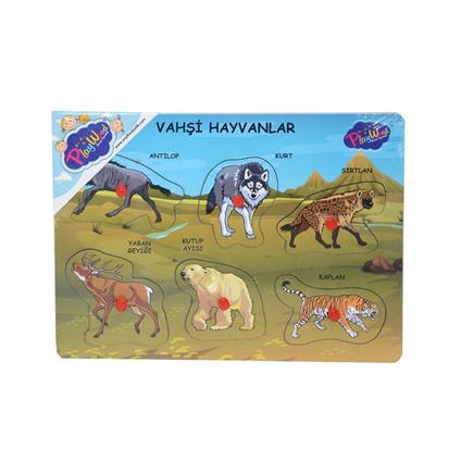 Ony-328 329 Onyıl, Ahşap Tutmalı Vahşi Hayvanlar