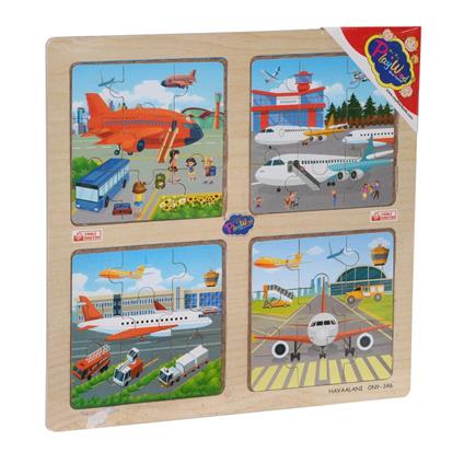 Ony-343/344/345/346 Ahşap Eğitici 4'Lü Puzzle -Onyıl