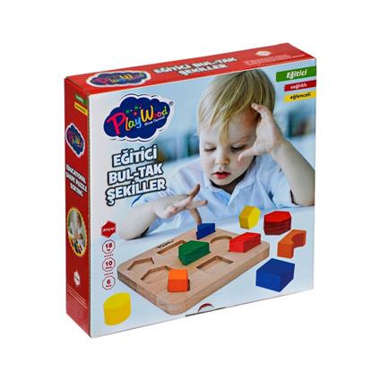Playwood Ahşap Eğitici Bul Tak Şekiller-389