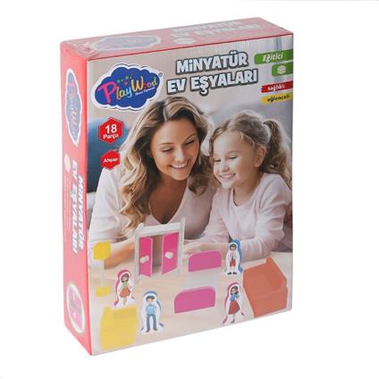 Ony-407 Ahşap Minyatür Ev Eşyaları -Onyıl Oyuncak