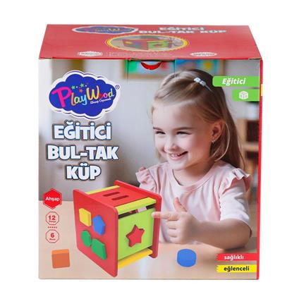 Ony-411 Ahşap Eğitici Bultak Küp -Onyıl Oyuncak
