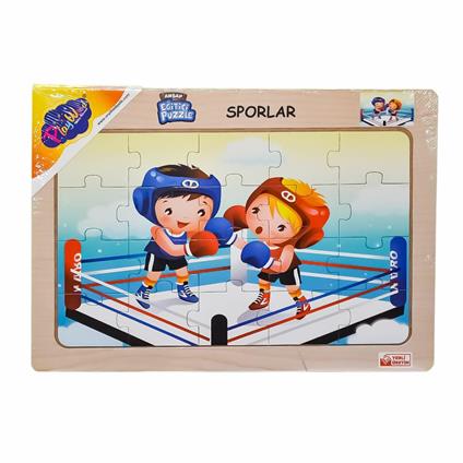 Ony-85-86-87-88 Ahşap Eğitici Puzzle Sporlar -Onyıl