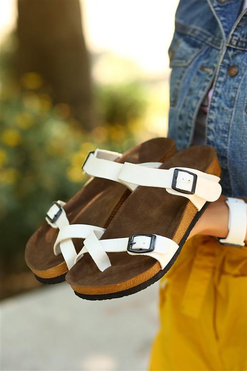 Opil Beyaz Cilt Terlik