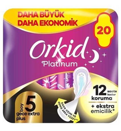 Orkid Ultra Platinum Gece Ekstre Plus Ped 20'Li