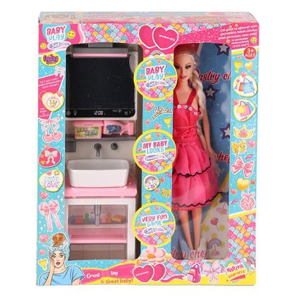 Oyd-02390 Bebek Ve Aynalı Lavabo Oyun Seti -Oydaş Oyuncak