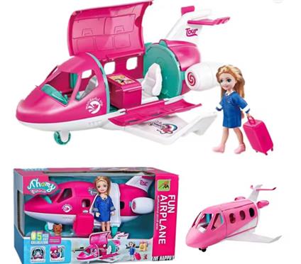 Pasifik Pembe Aksesuarlı Uçak 9045-11