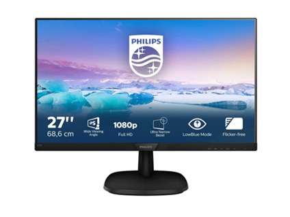 27 Phılıps 273V7qjab/01 Ips 4MS 75Mhz 1Xvga 1Xhdmı 1Xdp Fhd 1920X1080 Hoparlör Vesa Siyah